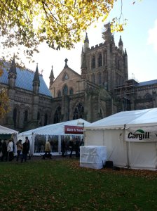 Food pavilions in Cathedral Close - picture taken by Rita Dabrowicz