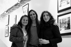 Therese Debono and her friends posing at the opening of the exhibition
