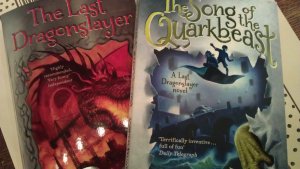 Two books released so far in the Dragonslayer trilogy