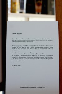 Ali statement during the exhibition