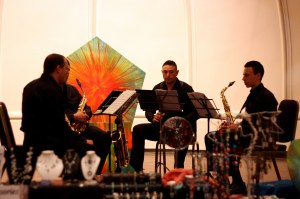 Live band playing in the background