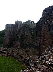 A view of the main walls surrounding the ruins