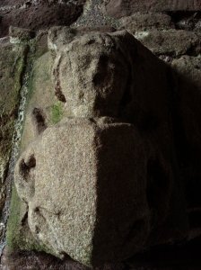 Small decorative stone from the Castle's chapel probably portraying one of the owners or kings