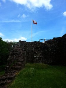 The Flag at the Barbican seen from the inside of the castle
