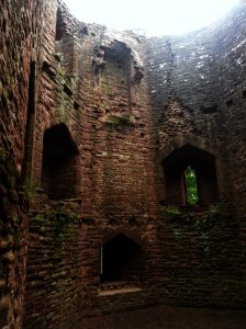 Kitchen block  with a huge fireplace. The Kitchen tower had four floors and the biggest fire pit in the entire castle