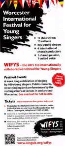WIFYS Festival leaflet given to Rita by one of the volunteers