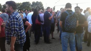 Guests arrived at the entrance and formed a long queue, not all of them were lucky to get in. Tickets for Friday night sold out quickly