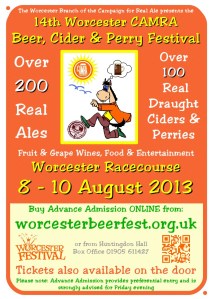 Official poster for the Worcester Beer Festival. You can download the hi-resolution PDF  from here: http://worcesterbeerfest.org.uk/sites/default/downloads/Poster2013.pdf