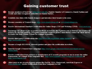Gaining customer trust