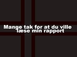 Danish Market Overview back cover saying "Thank you kindly for reading my report"