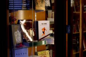 Display at Agenda book store in Republic Street, Valletta, January 2014