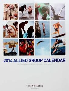 Cover of Allied Newspapers` corporate calendar for 2014