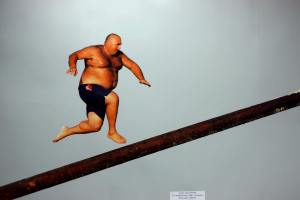 Print of Gostra Man at the Avantech offices as seen on April 2, 2014