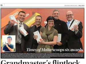Winning team from Times of Malta newspaper, May 4, 2014
