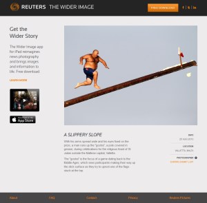 Reuters iPhone app Wider Image on August 25, 2013.