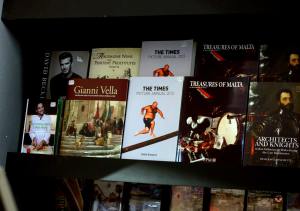 Display inside the shop, Word for Word, Valletta, January 2014