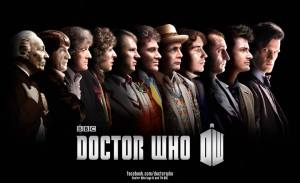 All reincarnations of the Doctor - special poster promoting  a special anniversary episode entitled "The Day of the Doctor"