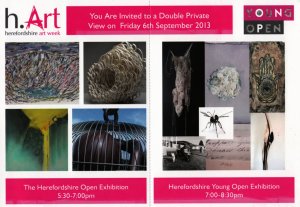 h.Art Herefordshire Open Exhibition leaflet - front