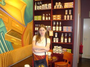 Mal on assignment in Berlin before going to cover Cartier Bresson final exhibition in 2004