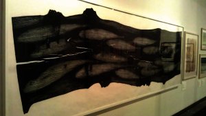 Elmigration -wood cut print by Julian Meredith