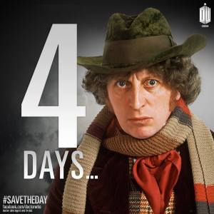 Tom Baker playing the Fourth Doctor