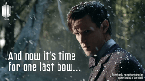 Matt Smith's as the 11th Doctor  walking around a town called Christmas... that will not end well