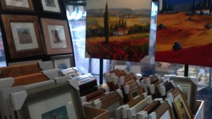 Frames were not the only things offered by Taylor Made Frames. You could also purchased original painting and they would be framed on the spot