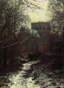 Beautiful winter picture of the Brecon Cathedral by unknown photographer.  Used with permission from Brecon Cathedral Archives.