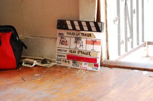 Paradigm trailer clapperboard - picture by Katie Ferguson