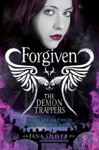 The Demon Trappers series part three entitled Forgiven. You can purchase a copy here: http://www.amazon.co.uk/The-Demon-Trappers-Jana-Oliver/dp/0330519492/