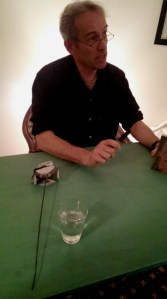 Jasper signing books during the meet and greet with fans