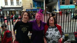 Group of volunteers responsible for bringing the dogs  to the Chocolate Day