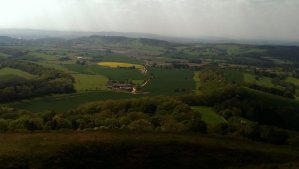 Beautiful view from the top on Herefordshire and Worcestershire