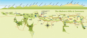 Map of Malvern Hills