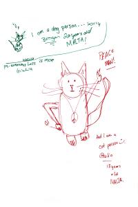 Brogan and Giulia and their cats