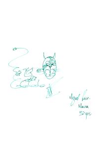 Cat drawing by Miguel