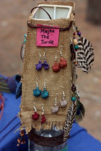 Hand made jewellery, sadly we don't remember who the artist was. 