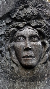 Summer spirit  carved onto the summer house