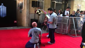 BBC Crew taking pictures of Mini TARDIS