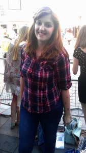 Amy smiling at the camera