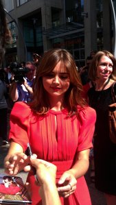 Jenna signing autograph for us as well - we were lucky!