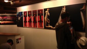 Pictures from previous shows are decorating the walls inside the venue