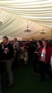 Visitors are lining up to have their books signed