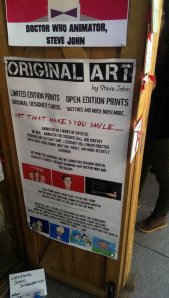 Steve John, Doctor Who animator at Craft folk event outside St David's Hall