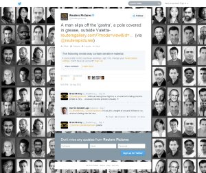 Reuters re-twitted a link to the picture  on  24th August 2014