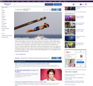 Yahoo International News on 25th of August 2014