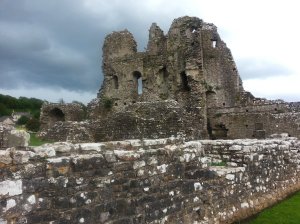Ogmore Castle photographed from the entrance