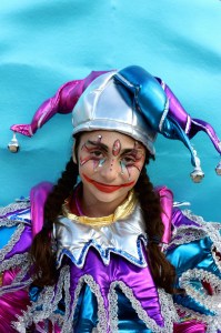 Popular costume motive - Colombina of  Commedia dell'Arte 
