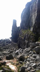 Valley surrounding the chapel looks like surface of an alien planet