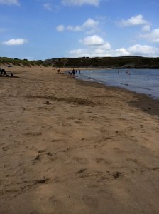 Water is quickly reclaiming the sand
